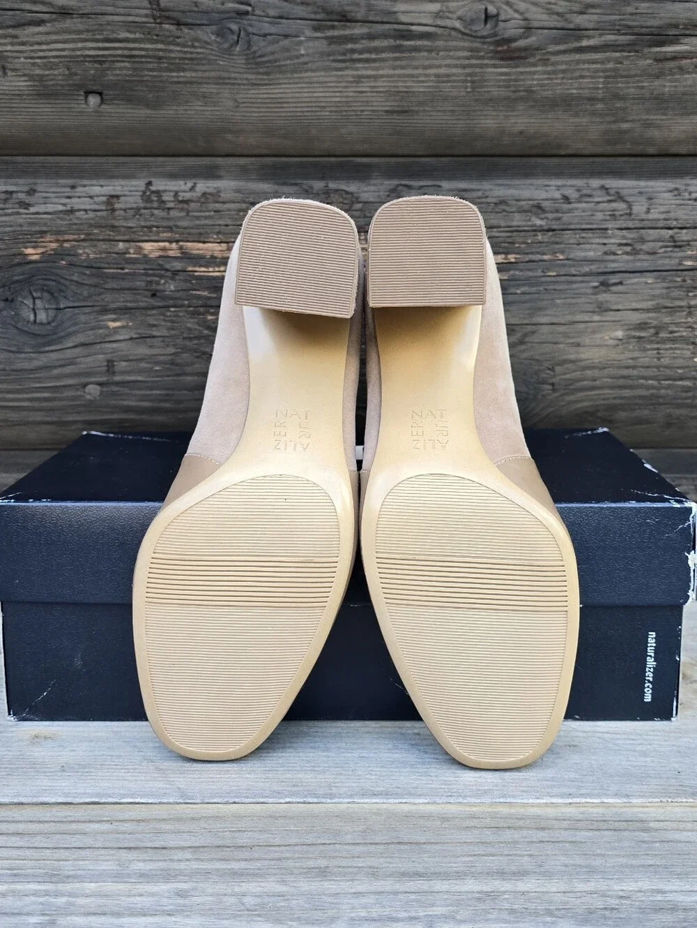 Naturalizer Rhea Office Siren Minimalist Suede Block Heel Comfort Pumps 8M